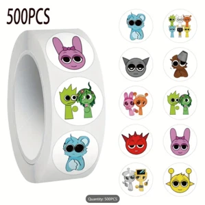 SPRUNKI - 500 STICKERS! - Random Sprunki Stickers - Kids Birthday Party Fun - Picture 1 of 4