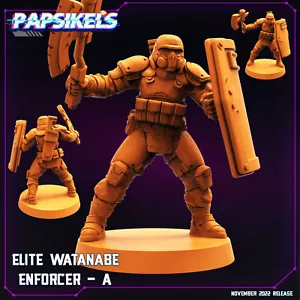 Elite Watanabe Enforcer A | Papsikels | | RPG D&D Wargaming 3D Printed Mini - Picture 1 of 1