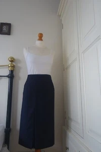 Stella McCartney Navy Blue 100% Wool A Line Skirt  44 (12) - Picture 1 of 10