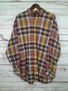 Vintage Polo Ralph Lauren Hemd Herren Large Madras Mehrfarbig Kariert Navy Pony - Bild 1 von 11