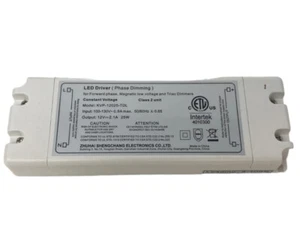 120v to 12v DC 25W dimmable LED driver power supply transformer adapter ETL US - Picture 1 of 4