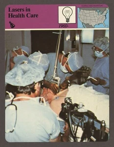 Lasers in Health Care  Story of America Science Invention History Card - Picture 1 of 1