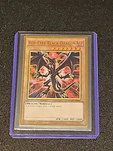Yu-Gi-Oh! x1 Red Eyes Black Dragon - Alt Art - MGED-EN003 Gold Rare  - Picture 1 of 2