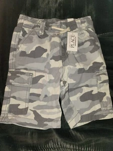 The Children's Place Toddler Boys Camo Pull On Cargo Shorts, 2T -Gray - Picture 1 of 4