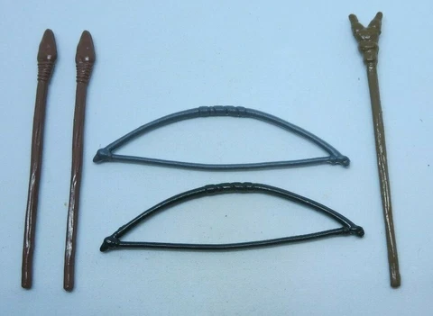 Lot of 5 REPRO Ewok Paploo Warok Romba Wicket Lumat Spear Bow Weapon Star Wars Cover