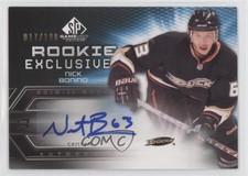 2010-11 SP Game Used Edition Exclusives /100 Nick Bonino #RE-NB Rookie Auto RC