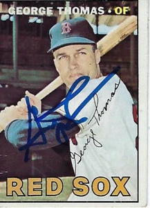 Topps #184 1967 firmado por George Thomas - Boston Red Sox - Imagen 1 de 1