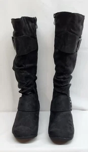Bota para mujer Journee Collection bufón holgada hasta la rodilla - negra talla 7 EE. UU. - Imagen 1 de 7