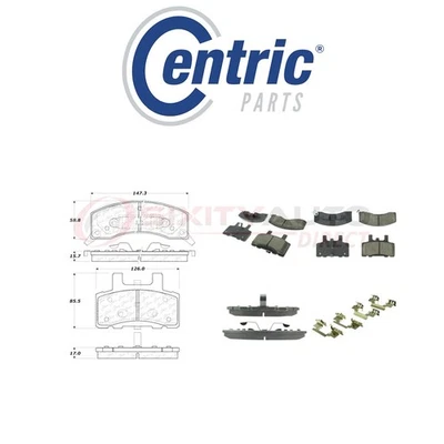 Centric Semi Metallic Brake Pads w Shim for 1994-1999 GMC K2500 Suburban fu Foto 1 de 4