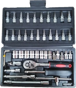 45-teiliger Steckschlüsselsatz 1/4 Zoll Antrieb | Langlebiger Handwerkzeugsatz für Mechaniker - Bild 1 von 1