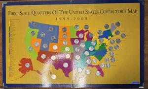 First State Quarters Of The United States Collectors Map 1999-2008 Complete - Picture 1 of 10