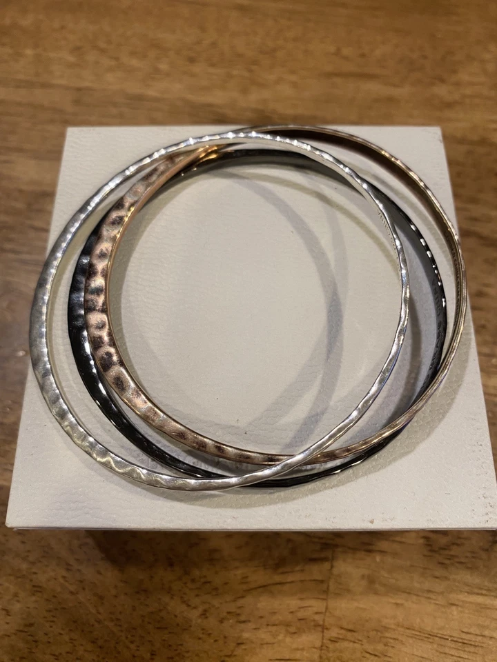 3 x PULSERAS BRAZALETE RLM STUDIO ROBERT LEE MORRIS ESTERLINA, COBRE, LATÓN MARTILLADO Foto 1 de 4