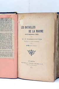 Les batailles de la Marne Fabrefuettes articles journaux Paris 1915 - Foto 1 di 12