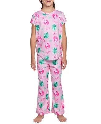 Wicked Girls Pj Set Glinda Elphaba Pink Green Size 4 NEW - Image 1 of 4