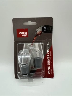 Servidor/vertidor de vino de cristal Vacu Vin, 1 paquete de 2, negro Foto 1 de 2