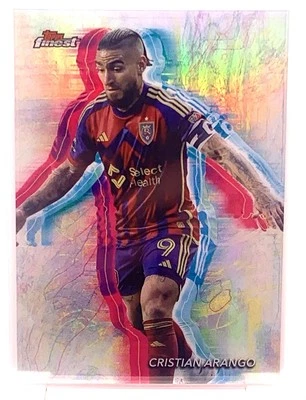 Cristian Arango 2024 Topps Finest MLS Holo Glow Variations Real Salt Lake - Image 1 of 2