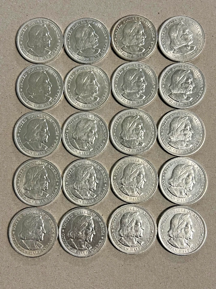 1893 Columbian Exposition Commemorative Silver Half Dollar; Full Roll: 20 Coins - Image 1 of 4