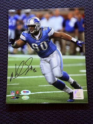 Foto autógrafa firmada por Ndamukong Suh 8x10 Leones PSA ADN Foto 1 de 3