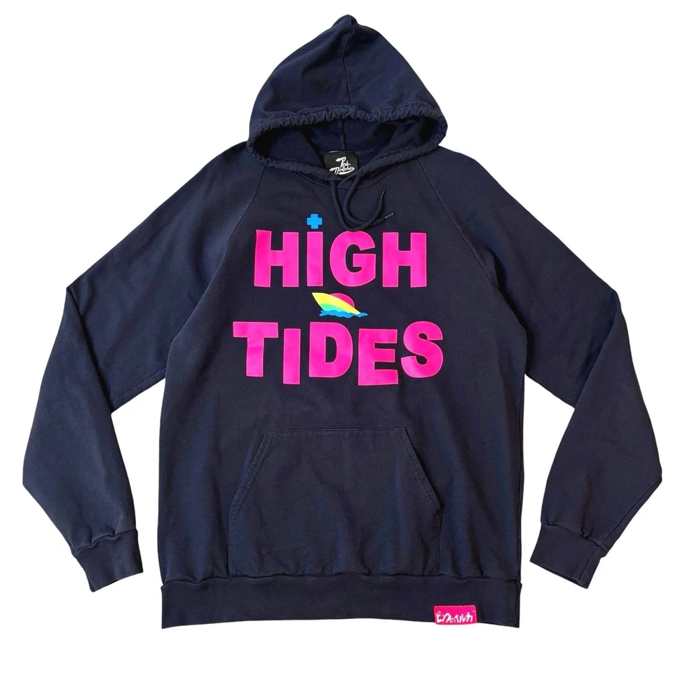 Sudadera con Capucha Pink Dolphin HIGH TIDES Para Hombre Talla GRANDE Azul 100% Algodón EE. UU. Foto 1 de 4