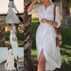 Sleek Women's Lace Up Maxi Dress Perfect for Everyday Wear and Vacations - Picture 1 of 60