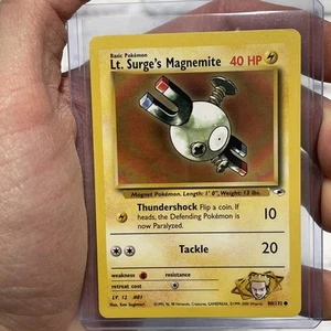 Pokémon Lt. Surge's Magnemite Gym Heroes Set Unlimited 80/132 WOTC NM Vtg Card - Picture 1 of 3