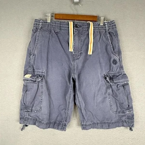 American Eagle Shorts Herren 33 blau Cargo 1977 abgenutzt Kordelzug Skater Y2K - Bild 1 von 13