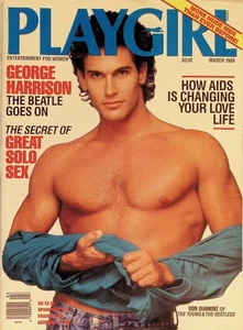 March 1988 Playgirl Magazine George Harrison Beatles Don Diamont Gay Interest - Picture 1 of 2