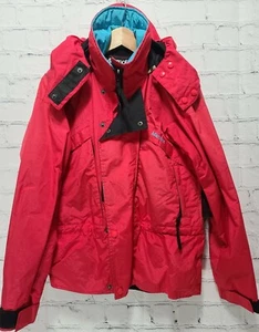 Vintage Marmot Mountain Works Jacket Small Red Hooded Gore-Tex Shell Coat   C5 - Picture 1 of 12