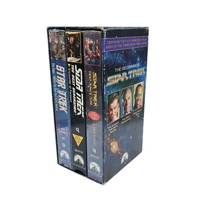 Star Trek The Beginnings Original Next Generation Deep Space Nine 3 VHS Tape Set - Image 1 of 4