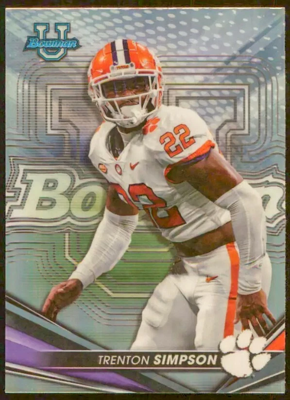 2022 Bowman's Best Refractor Rookie Trenton Simpson #34 Clemson - Image 1 of 1