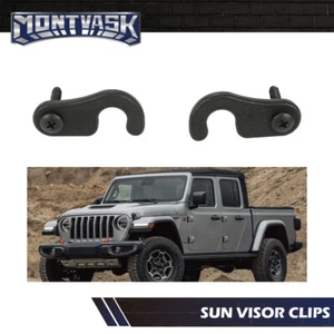 New 2pcs Sun Fix Visor Clips Fit For 2018-2022 Jeep JL JT JK Gladiator Wrangler - Picture 1 of 9