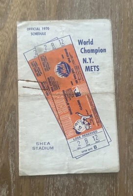1970 New York Mets Rheingold Schedule 1969 World Series Champions - Image 1 of 3