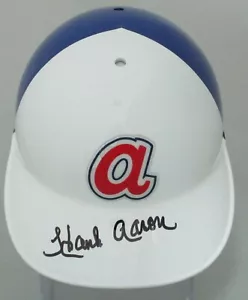 Braves HANK AARON Signed Full Size White Atlanta Batting Helmet AUTO - JSA - Picture 1 of 2