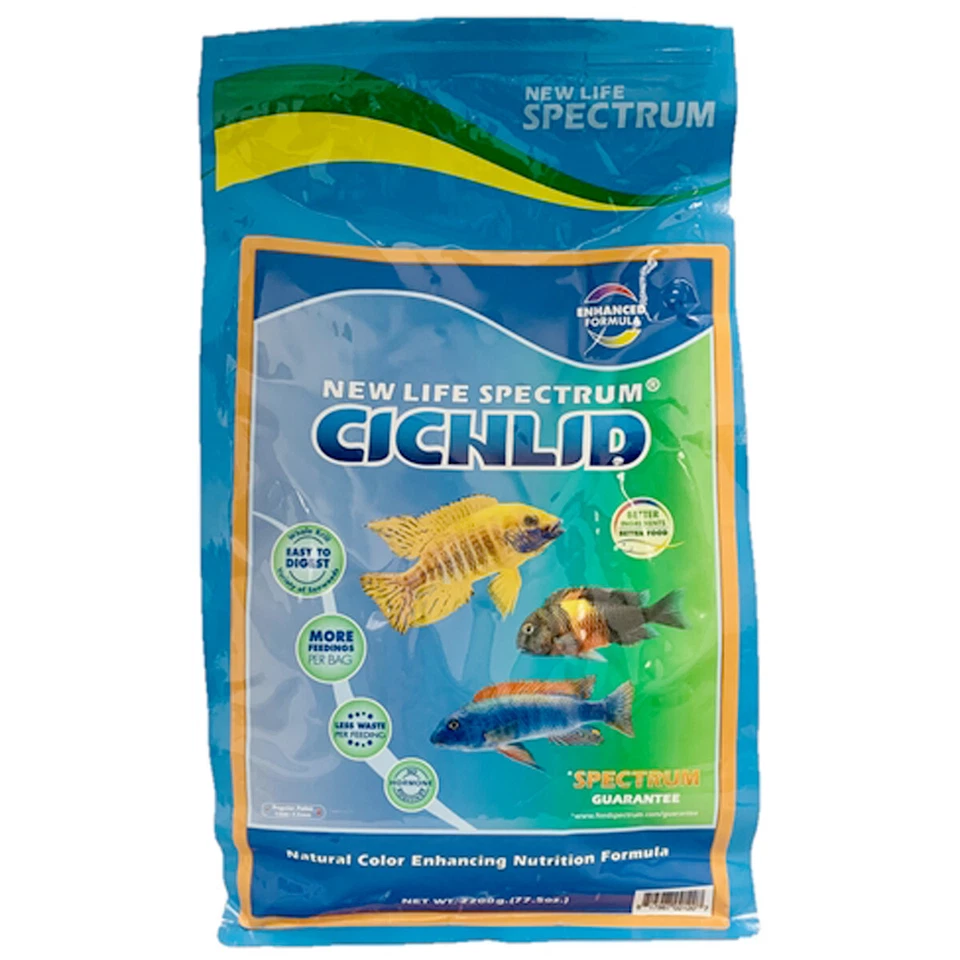 New Life Spectrum CICHLID Pellets 2200g Color Enhancing Cichlid Fish Food - Image 1 of 1