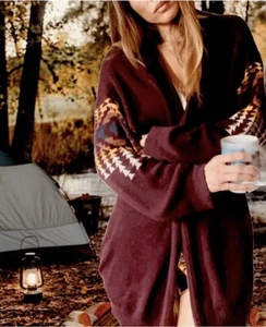 Free People X Pendleton Yellowstone Cardigan Sweater Navajo Southwest M Duster - Picture 1 of 9