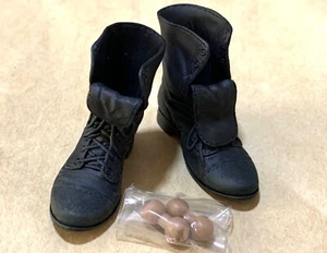1/6 Scale HOT TOYS (MMS 210) THE CROW - BLACK BOOTS + PEGS!! - Imagen 1 de 6