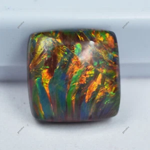 Piedra preciosa suelta multicolor natural de ópalo de corte cuadrado de 5,90 quilates CERTIFICADA - Imagen 1 de 12