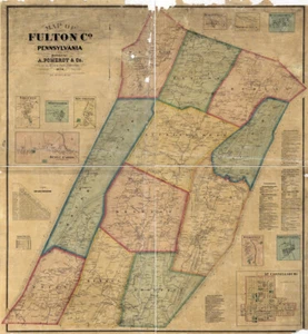 1873 Map of Fulton County Pa - Picture 1 of 4