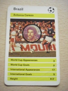 Football Card Top Trumps World Cup Antonia Cerezo Brazil 1978 - Picture 1 of 2