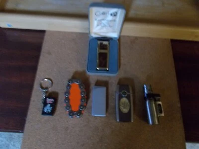 Vintage flip up Lighter lot of 6 includes flip up/ torch /electro quartz and box - Image 1 of 2