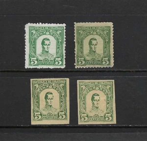 'ESTADO ANTIOQUIA'.- GENERAL JOSE MARIA CORDOBA.- Perf.- Imperf.- COLOMBIA {4} - Imagen 1 de 2