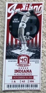 INDIANA HOOSIERS BASKETBALL TICKET STUB 2015-16 BIG 10 CHAMPS - MINT! BENSON! - Picture 1 of 1