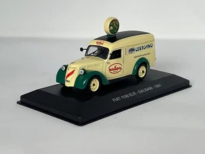 1951 FIAT 1100 ELR VAN Galbani Light Yellow/Green 1:43 Altaya Model Car Diecast - Picture 1 of 7