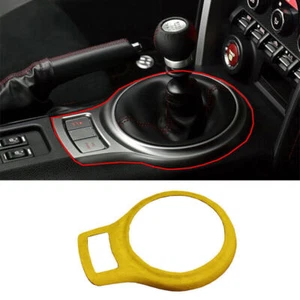 For Toyota 86 2017-2020 Yellow Suede Console Gear Shift Frame Cover Trim NEW 1X - Imagen 1 de 9