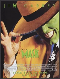 THE MASK - Original 1994 movie Print AD / ADVERT _ Jim Carrey _ Cameron Diaz - Picture 1 of 1