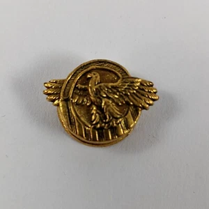 US Brass Button Lapel Pin Rivet Gold Tone Eagle - Picture 1 of 3