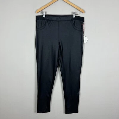 Pantalones Knox Rose Imitación Cuero Mujer Grandes Negros Elastizados Leggings Nuevos con Etiquetas Foto 1 de 4