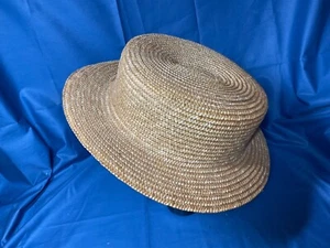 Vintage Strohhut 58 cm fein gewebt - Bild 1 von 7