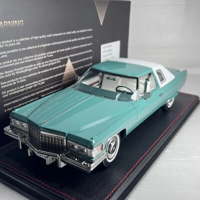 1/18 GLM Stamp 1976 Cadillac Coupe de Ville Dunbarton Green STM1976603 G - Image 1 of 3