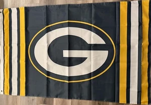 Green Bay Packers Vertical Line Design 3x5 Ft. Flag - Double Sided - Picture 1 of 2